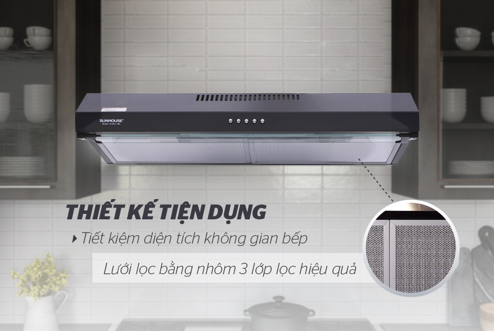 Máy hút mùi Sunhouse SHB6118B