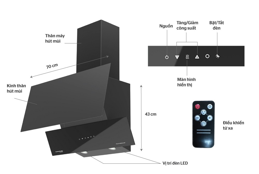 Máy hút mùi Sunhouse MaMa MMB6819MT