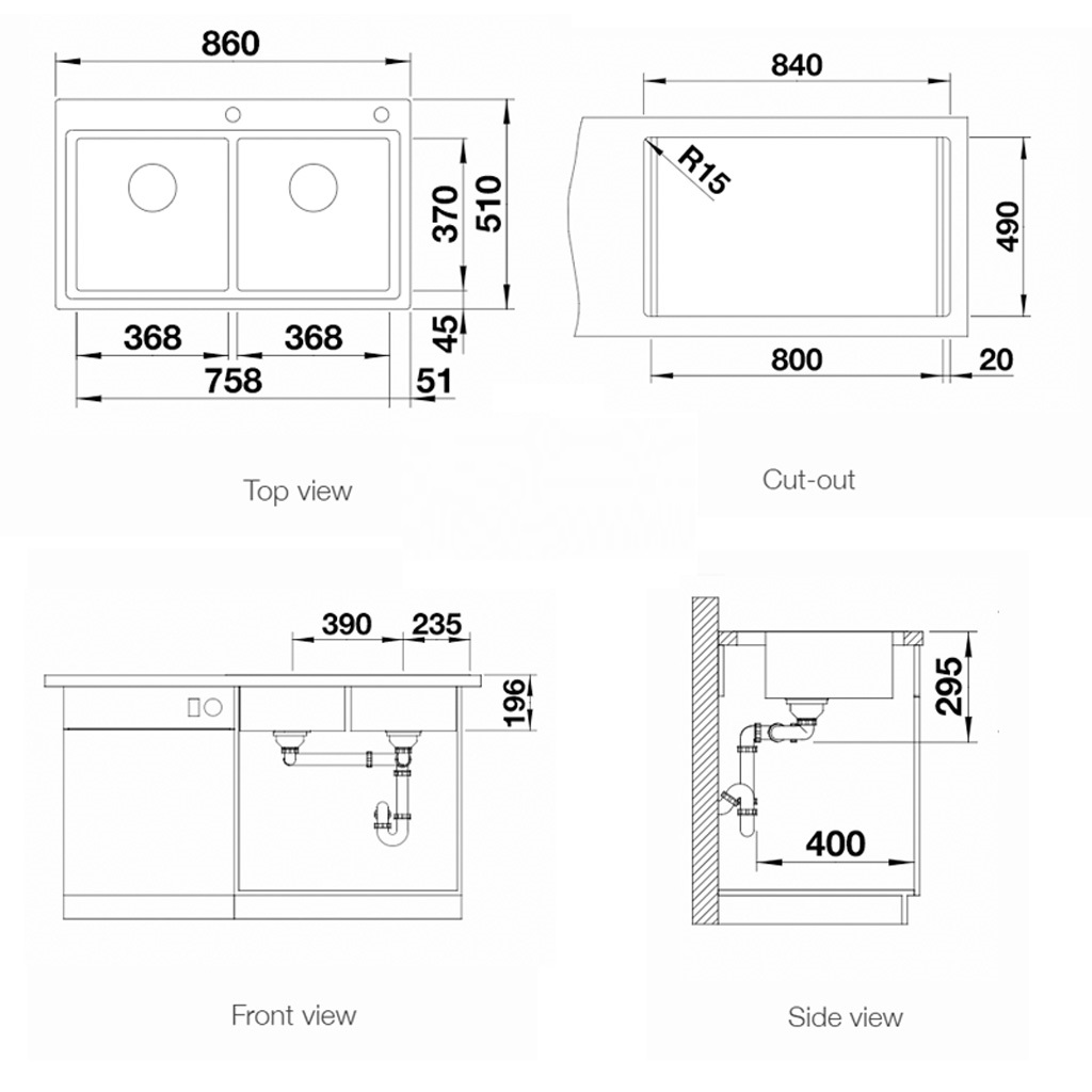 Chậu rửa Blanco TGB.DIVON II 8-IF