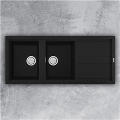 Chậu rửa bát đá Malloca NERO K-50040