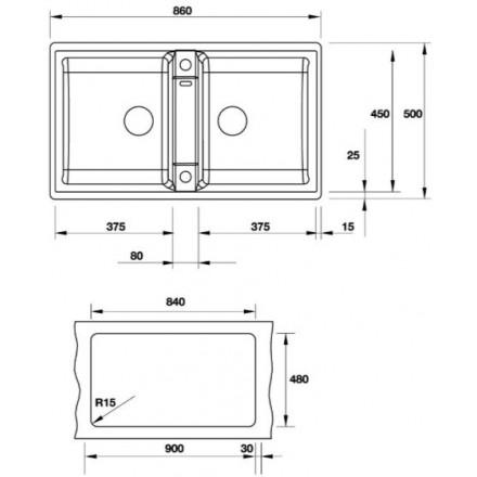 Chậu Bếp Đá Blancozia HFL.9  567.68.649 ( Màu Kem )
