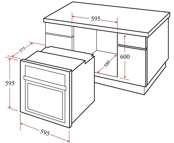 Lò nướng âm tủ Chef's EH-BO600B 