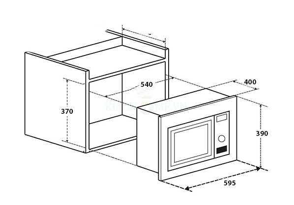 Lò vi sóng âm Chef's EH-MW801S 
