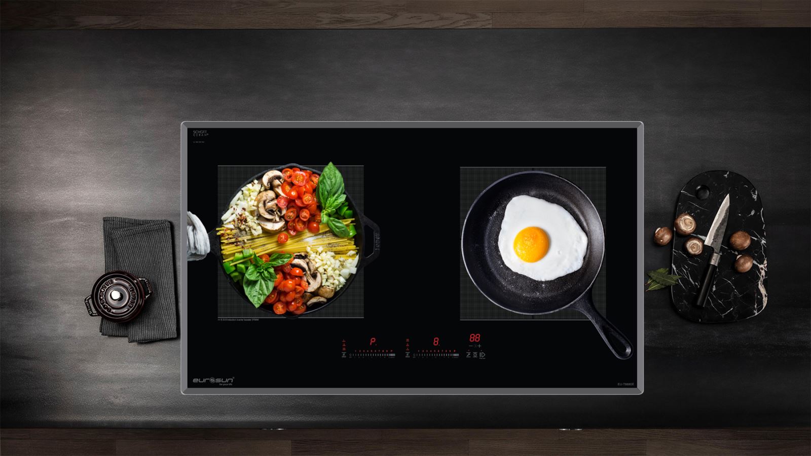 Bếp từ đôi Eurosun EU-T888GE