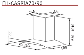 Máy hút mùi Chef's EH-Caspia70T