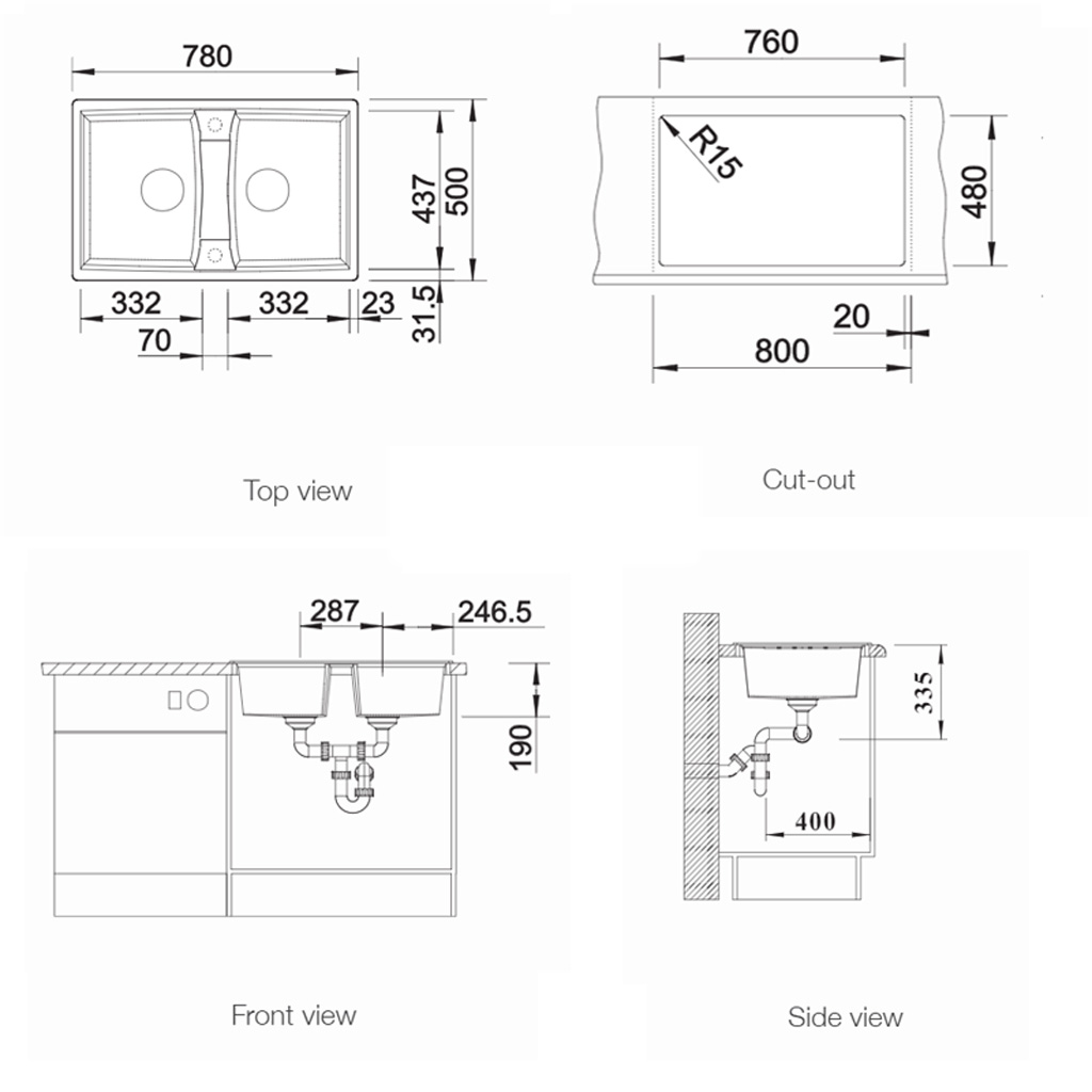Chậu rửa Blanco Lexa 8