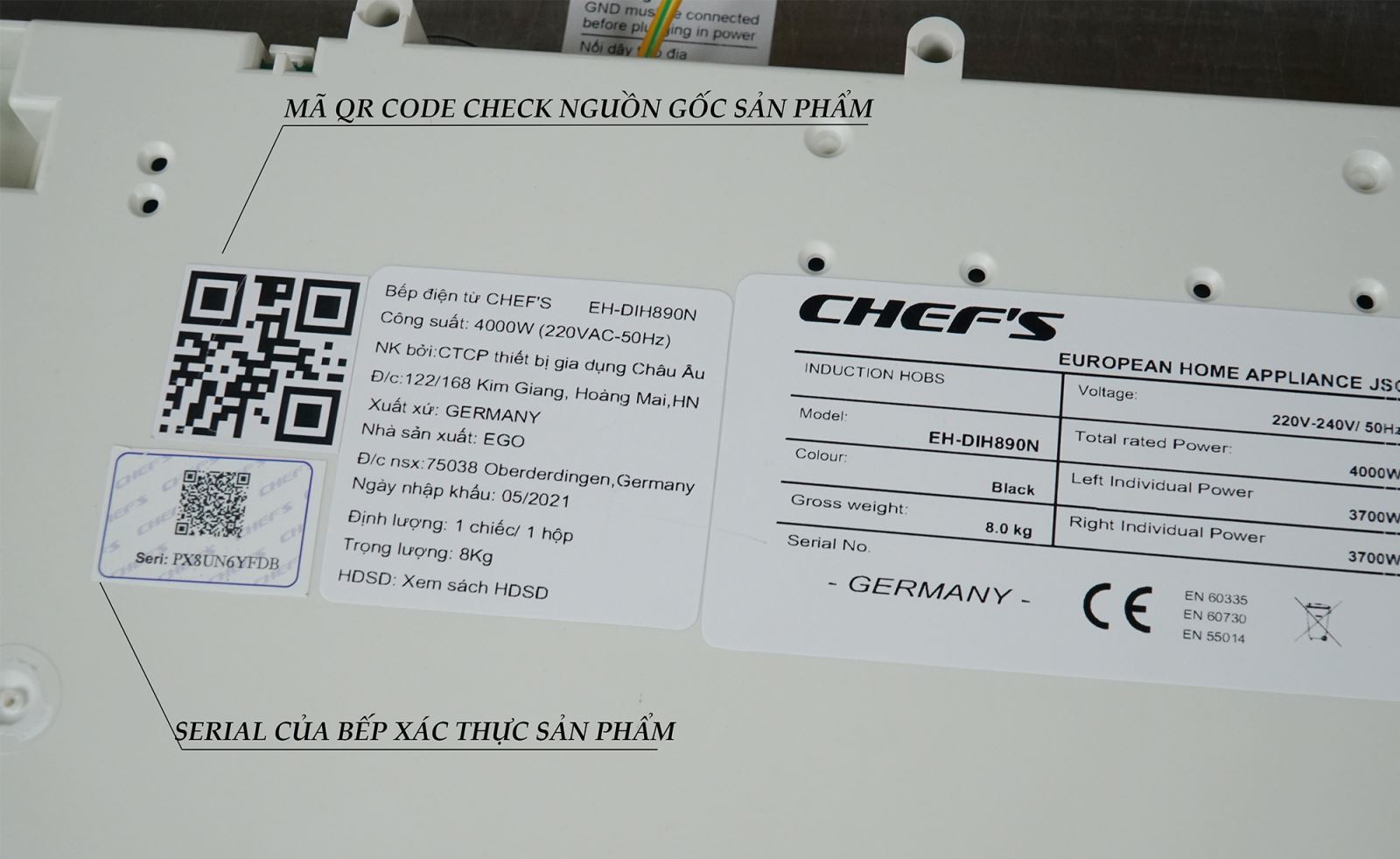 Bếp từ Chef's EH-DIH890N