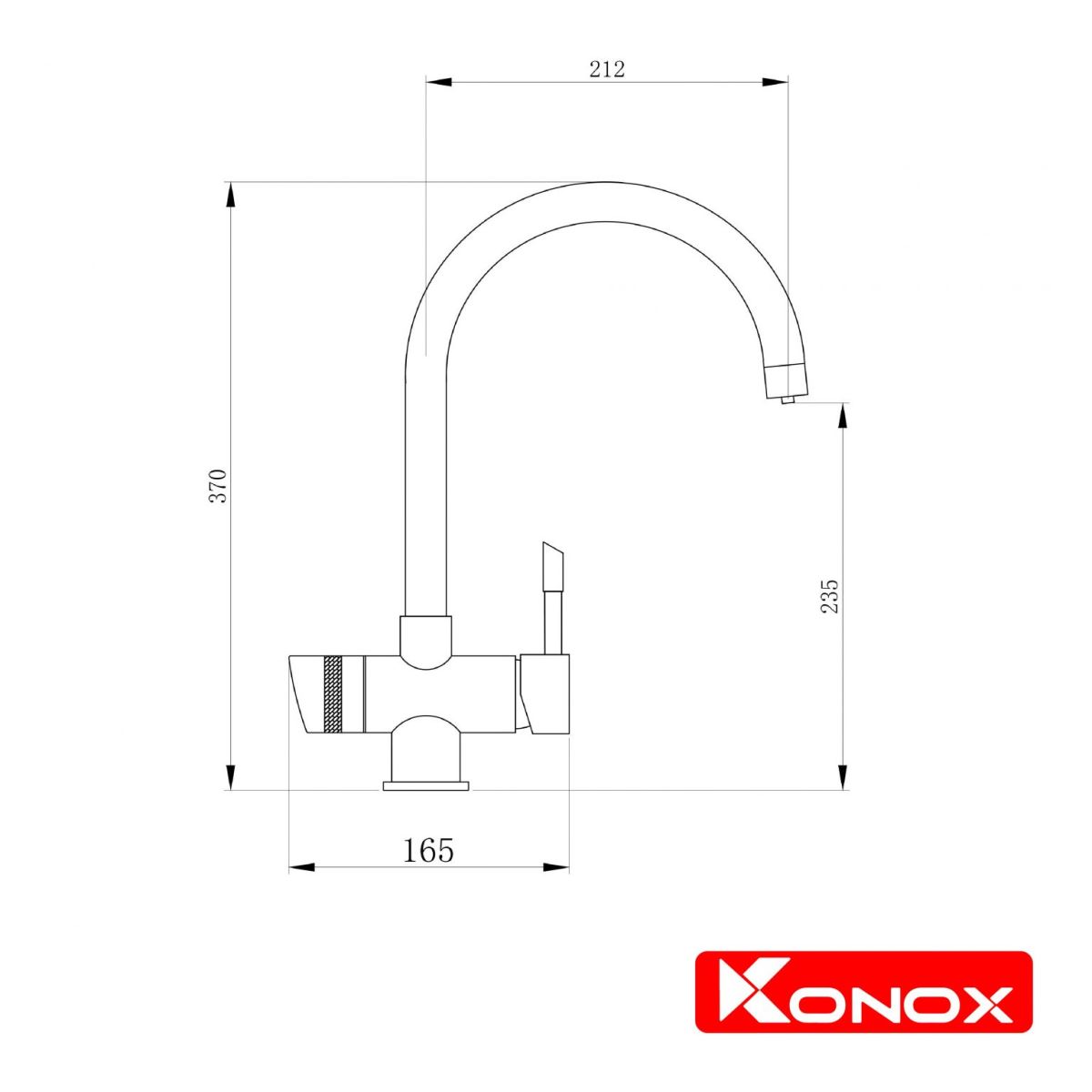 Vòi rửa bát Konox RO Trim-Water