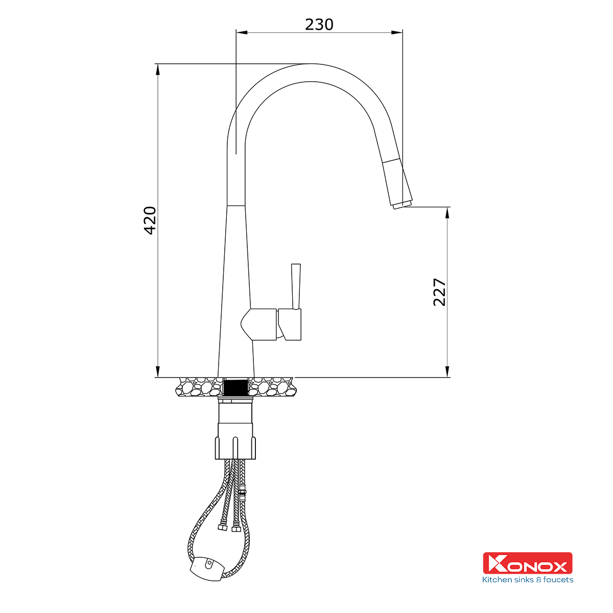 Vòi rửa bát Konox KN1901N
