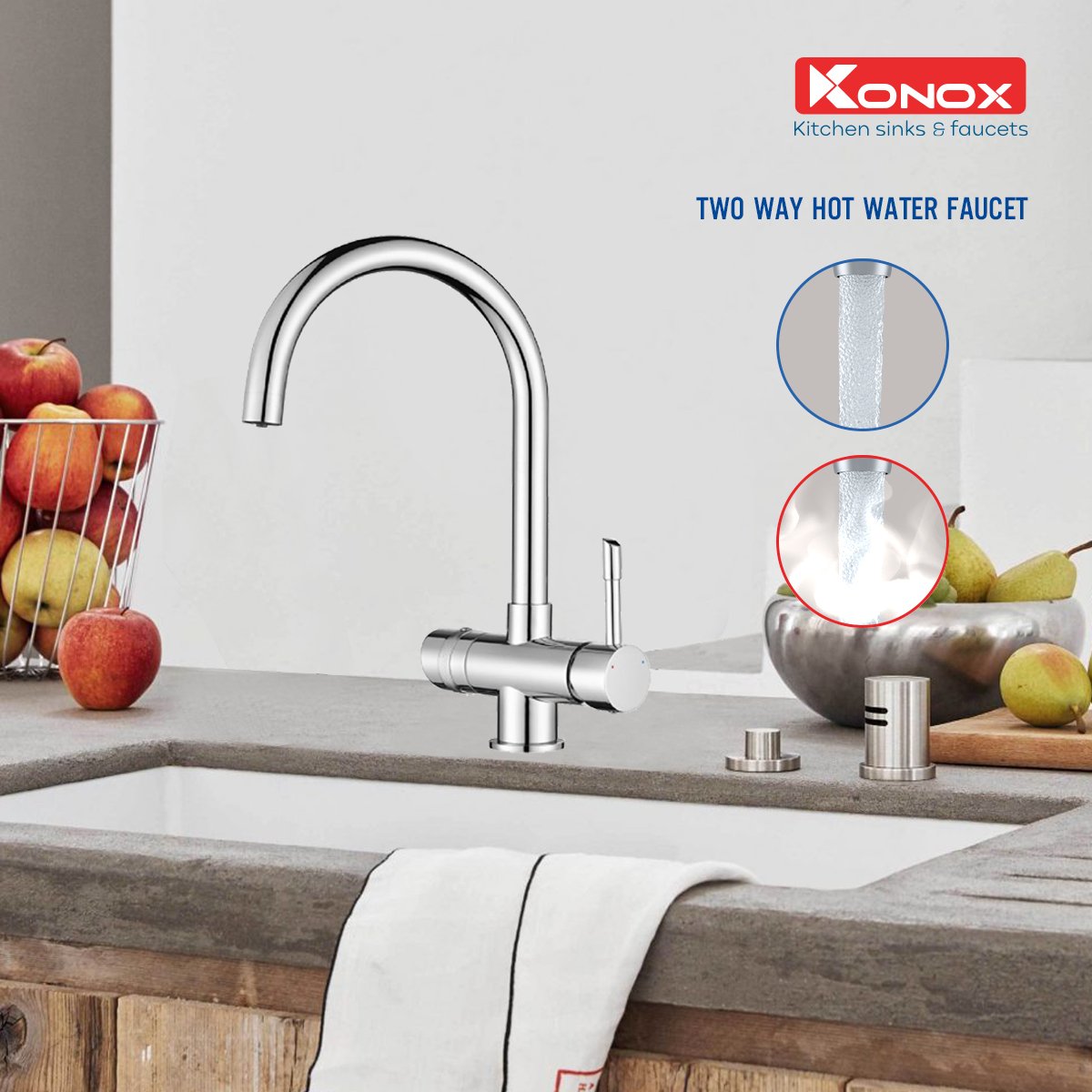 Vòi rửa bát Konox RO Trim-Water